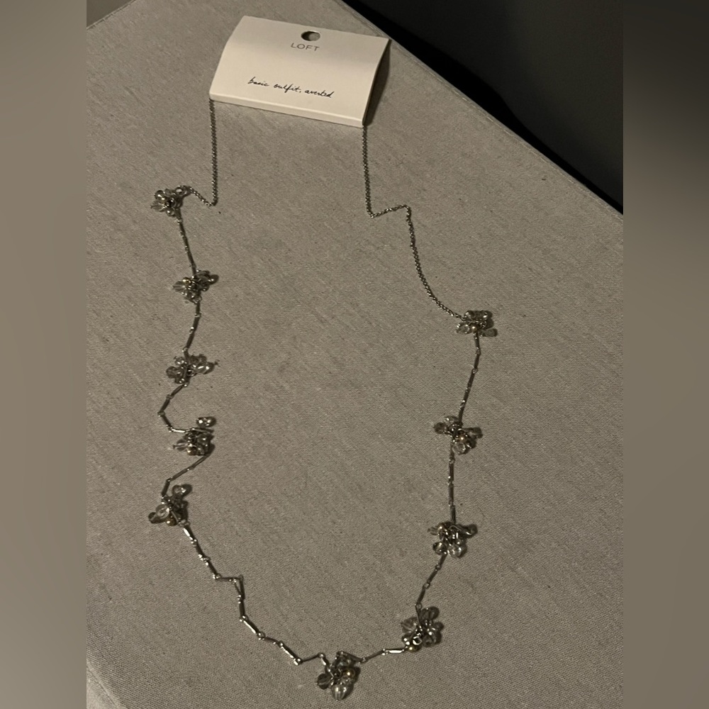 COPY - Loft long silver necklace. New.